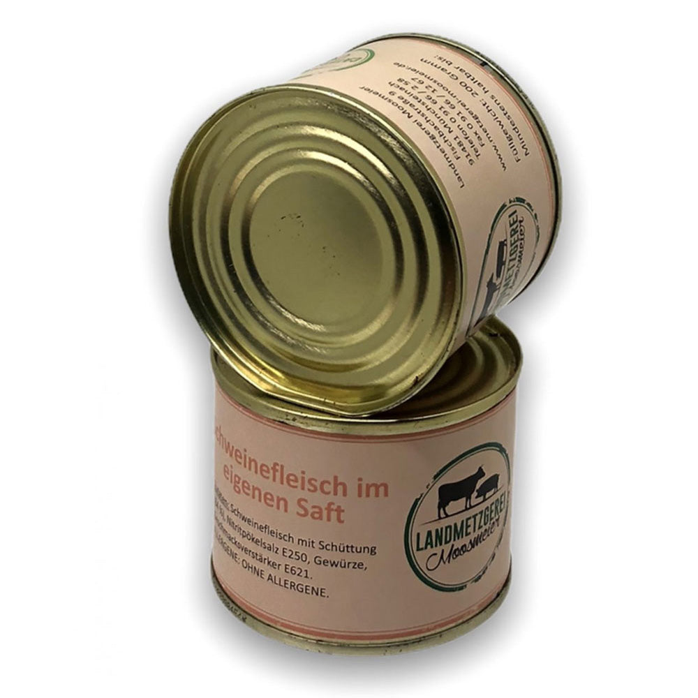 Schweinefleisch im eigenen Saft 200g Schweinefleisch im eigenen Saft 200g
